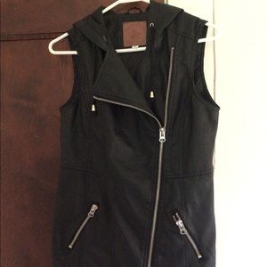 Black Polo Leather Vest
